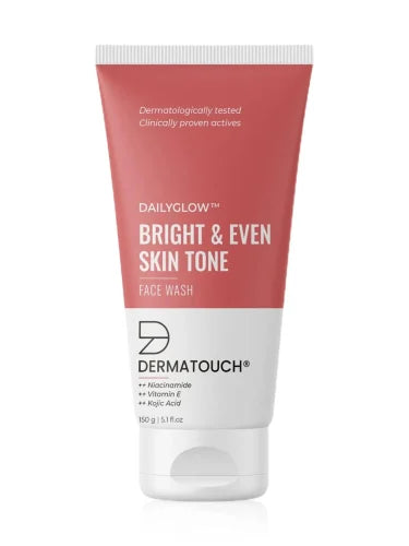 Dermatouch Daily Glow Bright & Even Skin Tone Face Wash with Niacinamide, Vitamin E & Kojic Acid (50g)